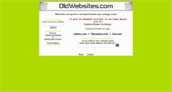 Desktop Screenshot of oldwebsites.com